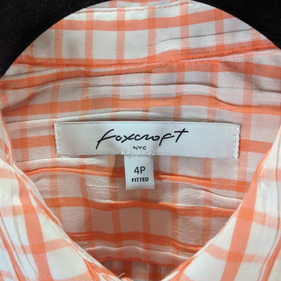 🎅🏻 3/$50 2x 👯‍♀️Host Pick⚡️ Foxcroft Crinkle Texture Tattersall Shirt - Picture 5 of 9